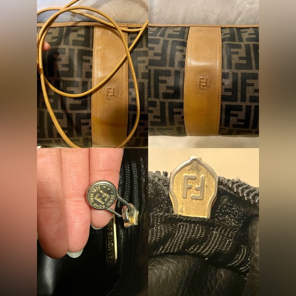 🧚Auth💖Beautiful💖 FENDI Zucca Zucchino FF Monogram Pochette Clutch Crossbody✨ - Picture 11 of 13